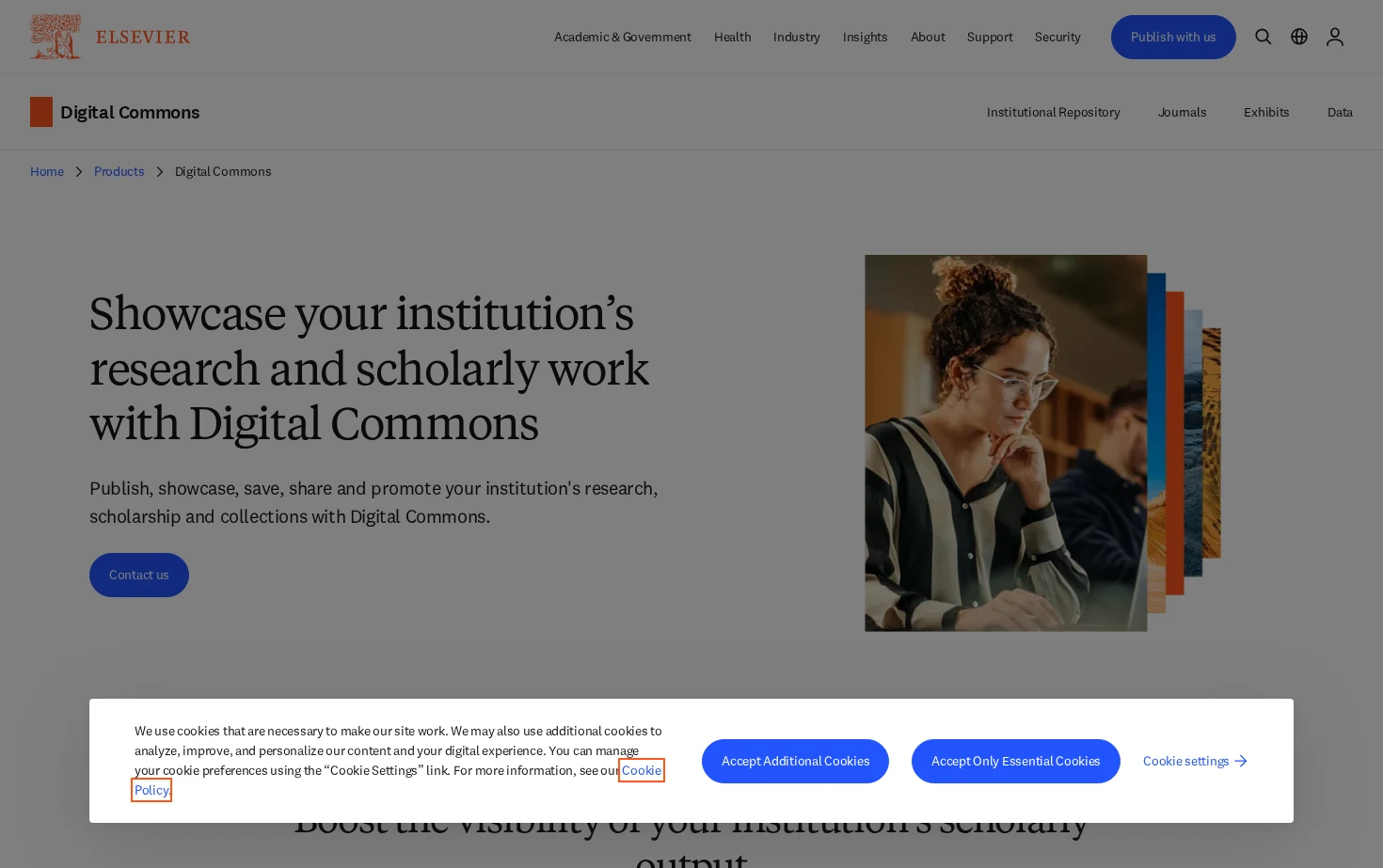 Digital Commons 页面快照